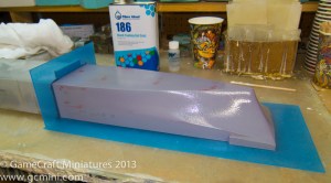 Bow prepped and ready for mold making process