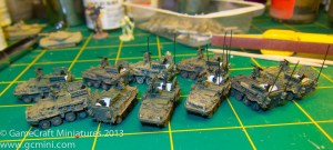 Strykers with interiors painted white